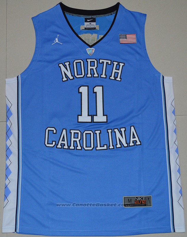 Maglia NCAA North Carolina Tar Heels Brice Johnson #11 Blu